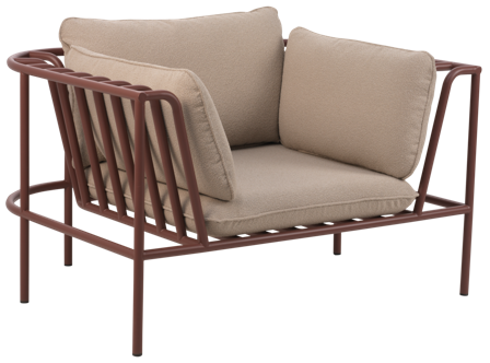 Brafab Collier Fåtölj Zin Red/Teddy Beige, Utemöbler