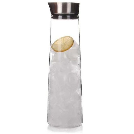 1000ml Tykknet Glas Vandflaske med Rustfrit Stål Låg