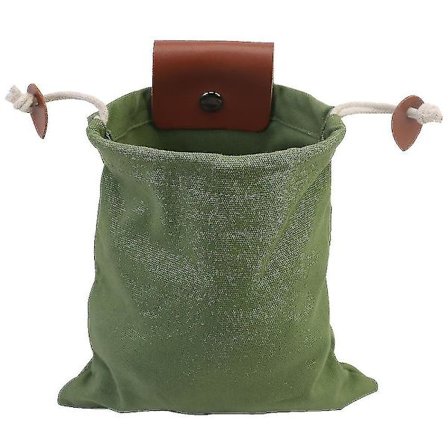 Aespa Tummanvihreä Canvas Rehupakkaus Hedelmätarha Pussi Taitettava Cashew Poiminta Laukku Riippuva Kiipeily Sienestys, 22*21cm - Snngv