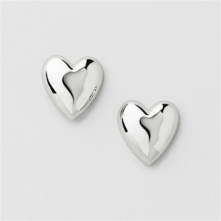 Clean Heart Studs - SØLVBELAGT MESSING