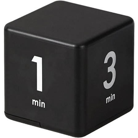 Rubiks Kub Timer-svart, 1-3-5-10 minuter