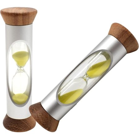 2 stk. timeglas 3 minutter træ timeglas timer anti-fald børstning tænder børn til hjem køkken spil dekoration gaver/