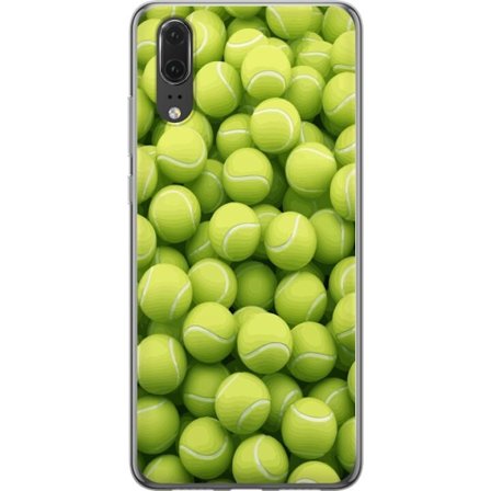 Kompatibel Mobilcover til Huawei Huawei P20 Mønster af grønne tennisbolde i høj detalje, sporty motiv med gentagende tekstur og stærke farver for