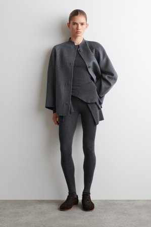 COS Women's Merino Wool Leggings in Grey