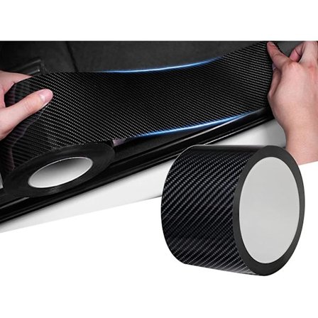 5D hiilikuitu suojakalvo auton oven reunan suojatarra, yleismaailmallinen auton suojatarra puskurin naarmuuntumisenesto oven reunan kalvo (hiilikuitu 