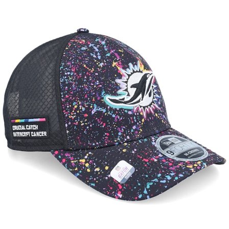 New Era - NFL Svart trucker Keps - Miami Dolphins NFL Crucial Catch 9FORTY A-Frame Trucker @ Hatstore