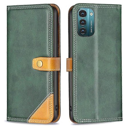 BINFEN COLOR til Nokia G21/G11 BF Læder Serie-8 12 Style Justerbart Støttefod Cover med Kortlommer