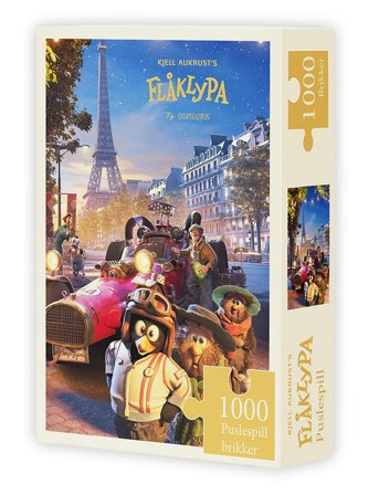 Flåklypa Puslespill Fra-Paris-til-Pyramidene 1000brikker