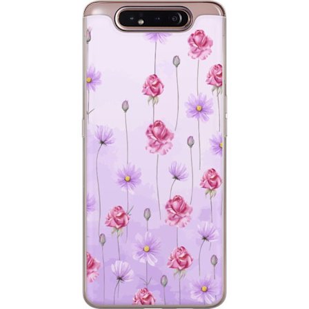 Kompatibel Mobilcover til Samsung Galaxy A80 Petal Reverie Lilac Mist