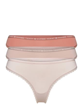 3P Thong Stringtruse Undertøy Rosa Tommy Hilfiger*Betinget Tilbud