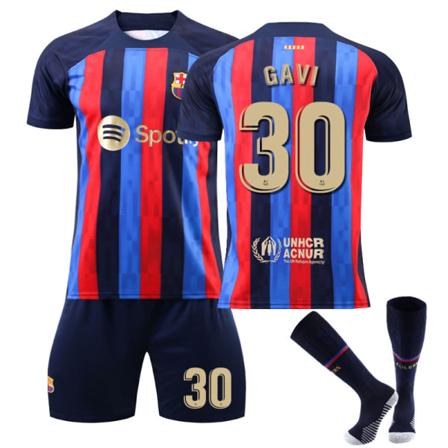 IC Barcelona hjemmefotballdrakt for barn nr 30 Gavi zV 12-13 år