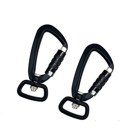 2 kpl pyörivä karabiinihaka 360 astetta pyörivä spinner-karabiini pieni automaattinen lukituskarabiini(C-muoto)