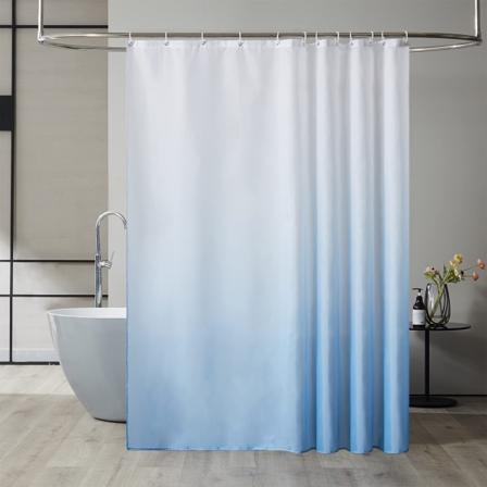 1 stk. 90x180cm (himmelblå) mugbestandig bruseforhæng maskinvaskbar