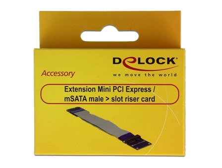 Delock Extension Mini PCI Express / mSATA male > slot riser card - internbussutvider