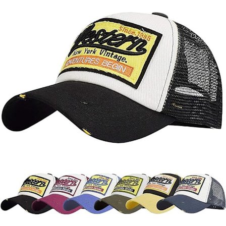 Baseball Cap Mesh Hats Unisex Broderet Bogstav Patch Casual Hats Hip Hop Solhatte