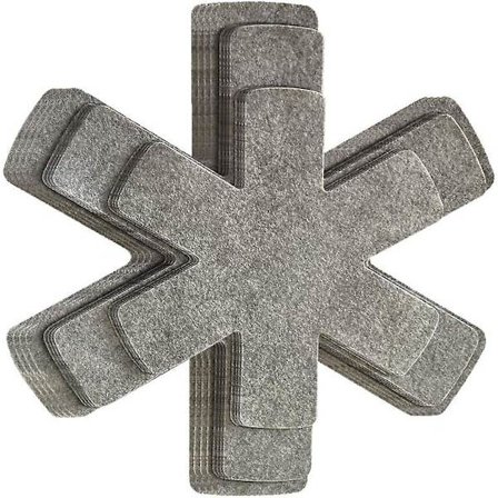 Pata- ja pannusuojat, 12 kappaleen sarja, liukumattomat patojen erottimet, suojat (harmaa)