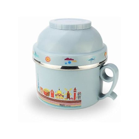 Isolerte matbokser i rustfritt stål, 1,2L matboks, BPA-fri, isolert varm mat (blå, 1 stk)