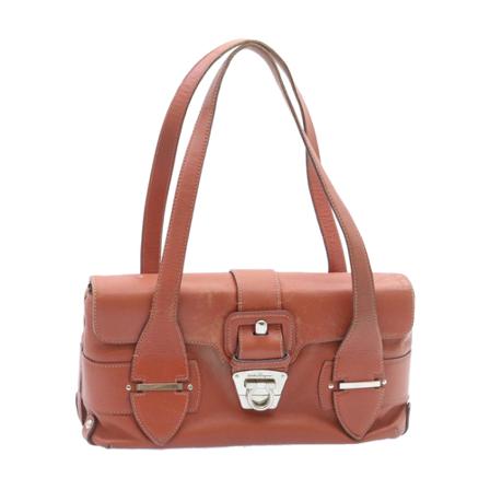 Salvatore Ferragamo Pre-owned, Leather Shoulder Bag Bruin, Dames, Maat:ONE Size,leer
