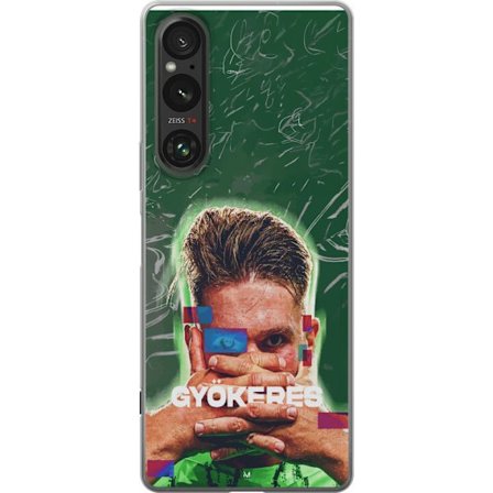 Kompatibel Mobilcover til Sony Xperia 1 VI Lamine Yamal i Barcelona-trøje med neonlys og røde og blå lyn i dramatisk effekt
