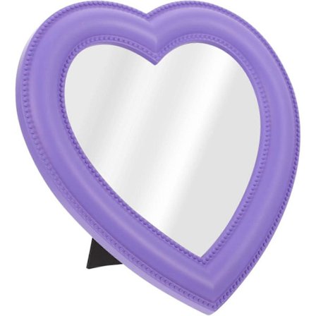 2 stk. Kærlighedsspejlstativ Roterende Spejl Hvidt Toiletbord Bærbart Bord Hjerte Skønhedsspejl Forstørrelsesspejl