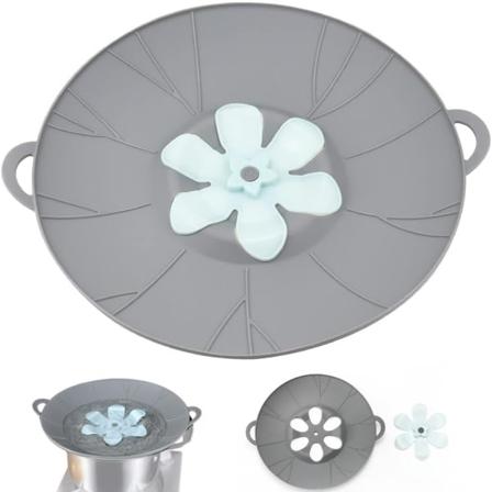 CDQ Spillpropp Lock Cover 11,6" Silikon Pan Lock Inget spill Återanvändbart Koka över Splatter Guard Silikonlock"