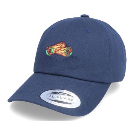 Abducted - Blå unconstructed Keps - Food Doobie Burrito Navy Dad Cap @ Hatstore