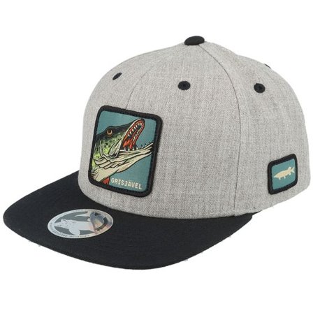 Skillfish - Grå snapback Keps - Kids Grisjävel Heather Grey/Black Snapback @ Hatstore