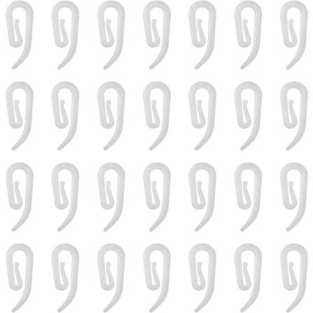 100 stk. hvide plastik gardinkroge - skinne, vindue, dør og brusebad