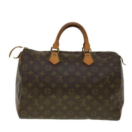 Louis Vuitton Vintage, Pre-owned Speedy 35 Monogram Handbag Bruin, Dames, Maat:ONE Size