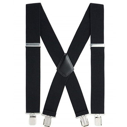 Elastiske 5 cm brede seler, 4 stærke clips X-form