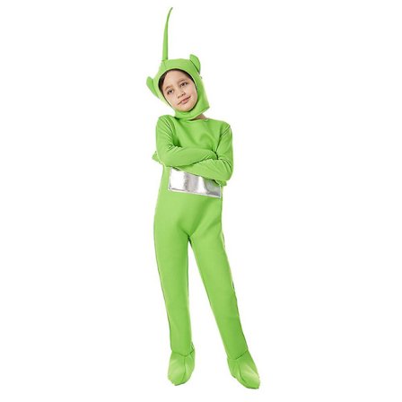 4-12 År Børn Drenge Piger Teletubbies Cosplay Party Kostume Jumpsuits+hovedbeklædning Fancy Dress Outfits Sæt Gaver-Grøn