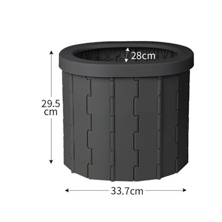 Fällbar Toalett Biltoalett SVART