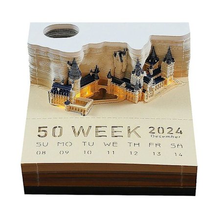 Bordkalender med LED-lys, 2026 kalendermemo, kreativ bordkalender