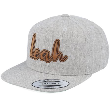 Kiddo Cap - Grau snapback Cap - Kids Leah Engraved Patch Heather Grey Snapback @ Hatstore