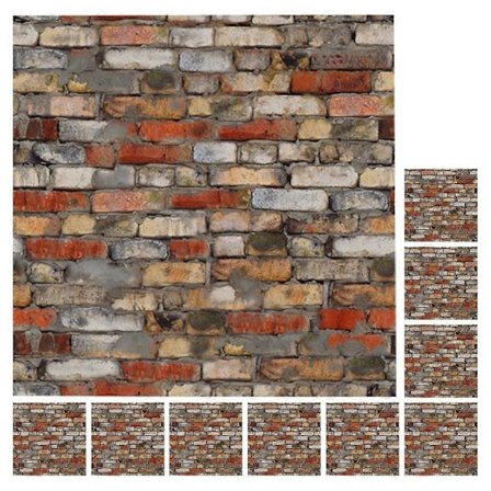 12 stk. Dukkehus Tilbehør Dukkehus Tapet og Gulv Mini Simuleringsfliser Klistremerker