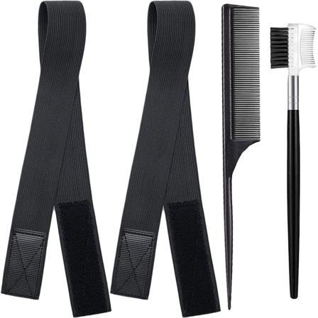 Elastiske bånd for parykkbånd for kanter 2 stk elastisk bånd for blonder foran smelte blonder smeltebånd for parykker justerbar magisk spenne 