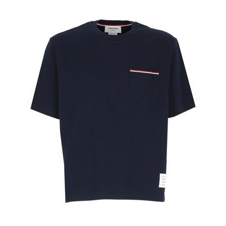 Thom Browne, T-Shirts Blauw, Heren, Maat:L