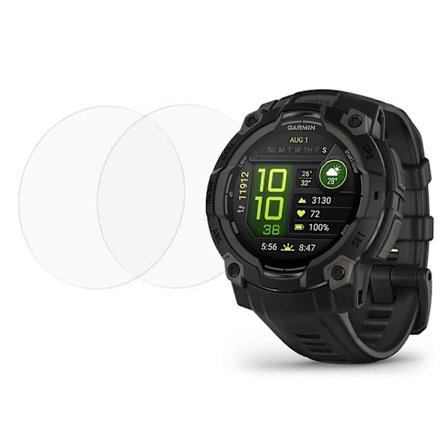 2 st Skärmskydd för Garmin Instinct 3 50mm Härdat Glas 2.5D HD Klockskärmsfilm