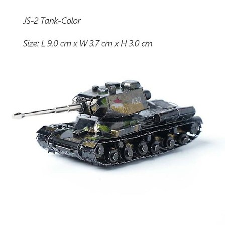 3D Metallpuslesett DIY Håndlaget Berømt Tank Militærserie Tiger Tanks T-34 Js-2 M1a1 Tankmodell Samle Puslespill