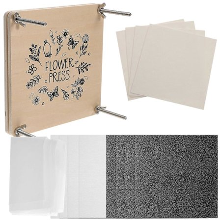 1 sett med blomsterpresse og verktøy for å lage tørkede blomster og planteblomsteksemplarer