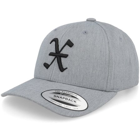 Kiddo Cap - Kids X Letter 3d Heather Grey Adjustable Adjustable Grey Cap - @ Hatstore