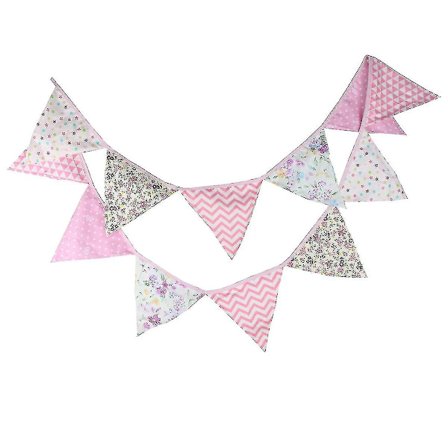 Blomster Flag Party Girland Fødselsdag Bryllup Dekoration Party B