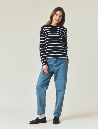 Lexington Clothing Long Sleeve Cotton Tee - Black - S