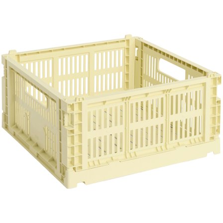 HAY Colour Crate Medium Square Opbevaringskasse, lysegul | KitchenOne