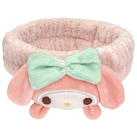 Pääpanta kasvojen pesuun, söpö vaaleanpunainen pääpanta meikkiin, pesuun, juhliin, pehmeä