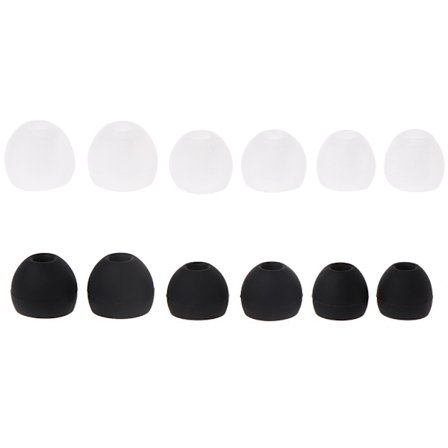 Svart hvite ørepropper i ørematter Anti-dråpe ørepropper Miljøvennlig materiale tips Øretelefonreparasjonsdeler