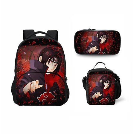 Naruto Primary And Secondary School Theme School Bag 3-piece Set Computer Bag Messenger Bag Pencil Case