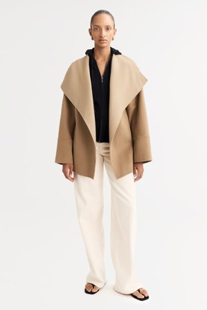 Soft Goat - Double Faced Coat - Kaschmirjacke - XL - Camel