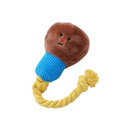 Lampa Form Kjæledyr Tygeleke Knirkende Plysjdukke Bomullstau Tannleke for Kjedsomhet Hund Tannutbrudd Lindring Underholdning brun