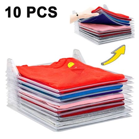 10-pack garderob Vikbräda T-shirt Förvaringslåda Kläder Divider File Storage Box